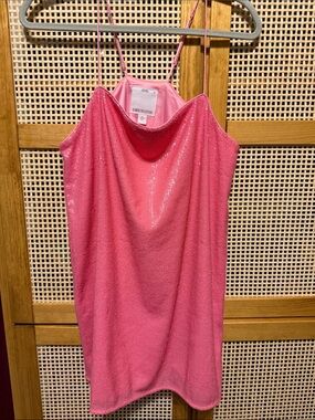 C/MEO Collective Pink Sequin Slip Dress Size M Cocktail Party